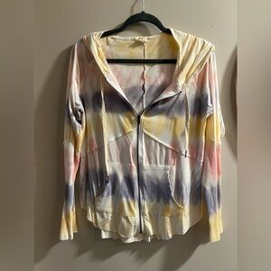 POL Cream Ribbed Top